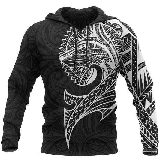 New Zealand Maori Black And White Unisex 3d Hoodie