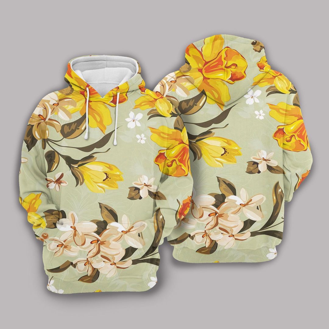 Daffodils Flower Pullover Unisex 3d Hoodie