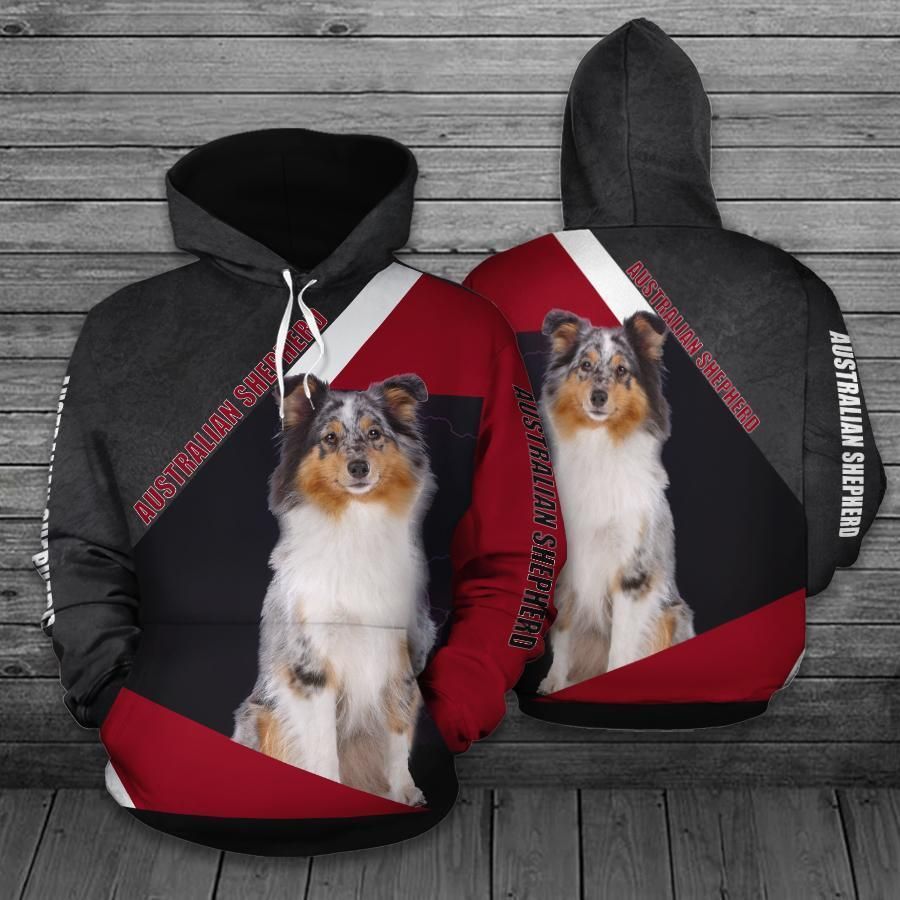 Australian Shepherd Red And Grey Perfect Unisex 3d Hoodie
