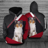 Australian Shepherd Red And Grey Perfect Unisex 3d Hoodie