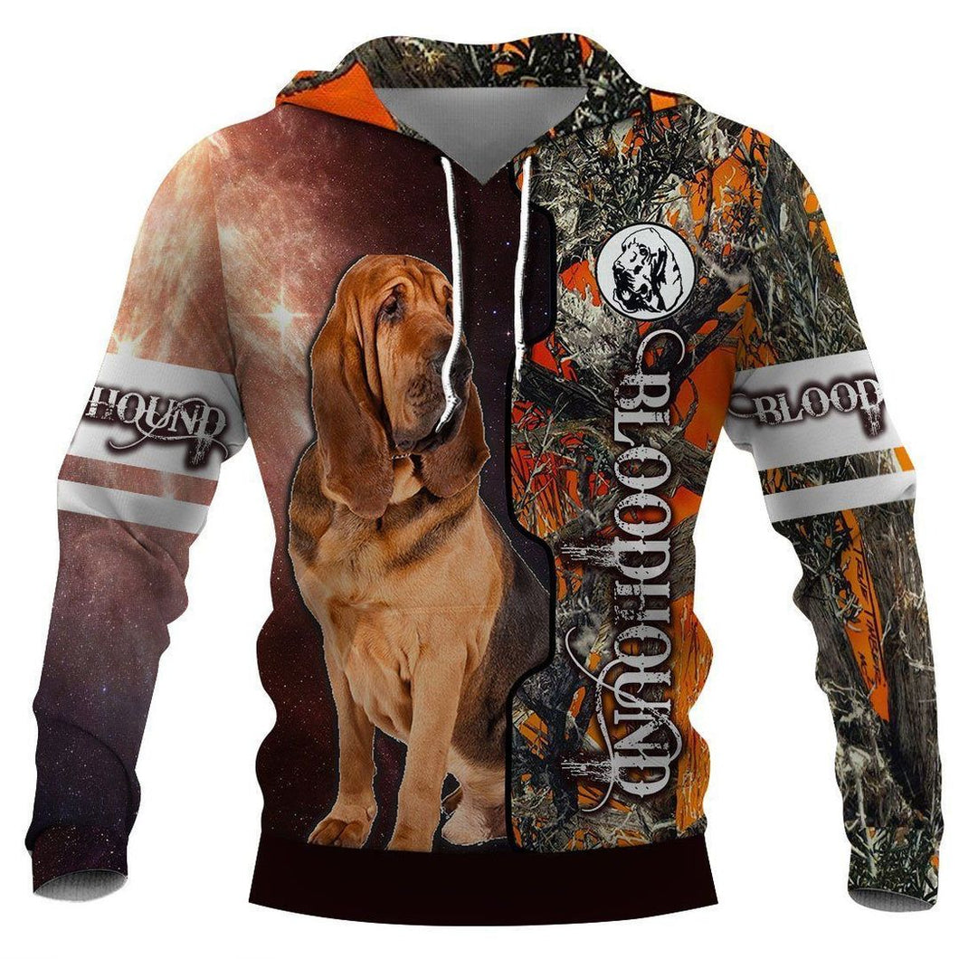 Bloodhound Orange Camo Comfortable Design Unisex 3d Hoodie