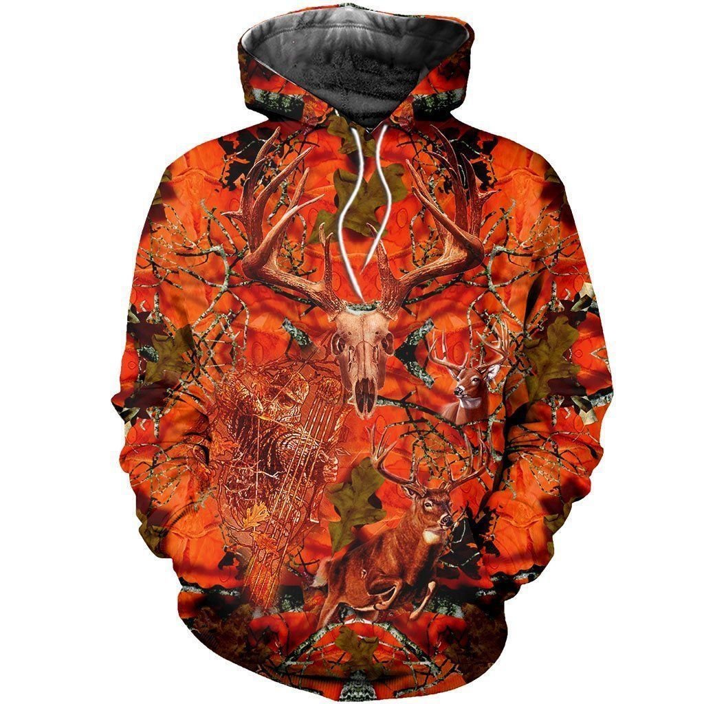 Orange Camo Hunting Cool Unisex 3d Hoodie All Over Print