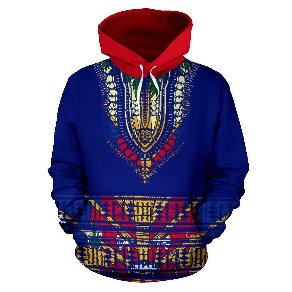 Haitian Dashiki Blue Amazing Unisex 3d Hoodie