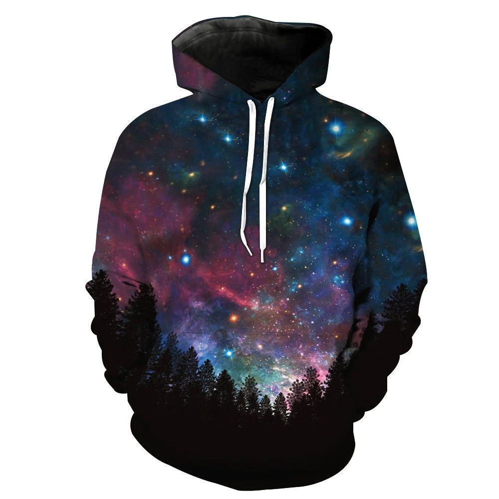 Stars Shining On The Night Sky Unisex 3d Hoodie