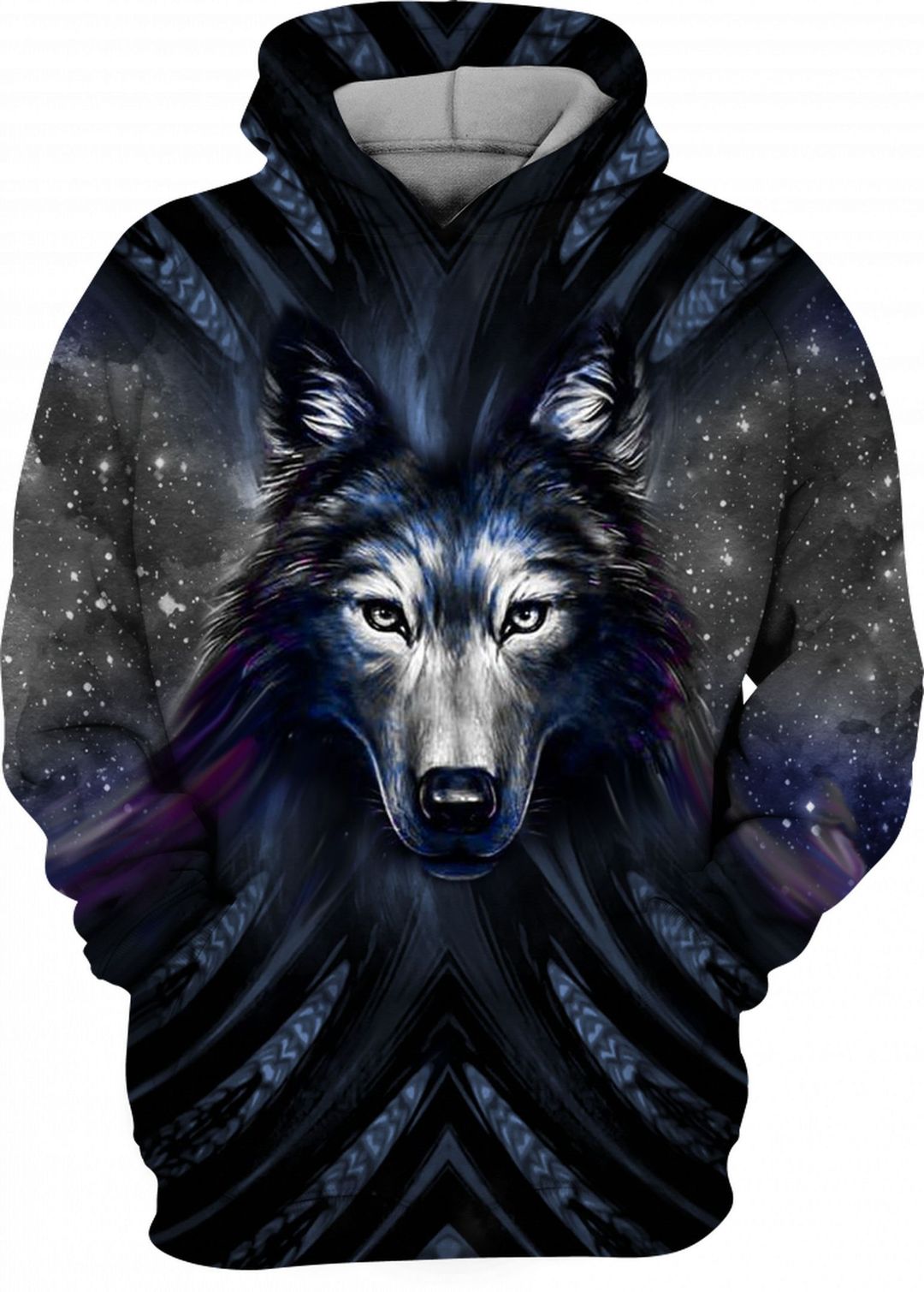 Wizard Galaxy Wolf Pullover Unisex 3d Hoodie