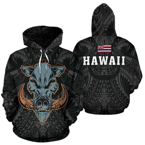 Hawaii Wild Boar Kamapua White Hawaiian Mythology Style Unisex 3d Hoodie