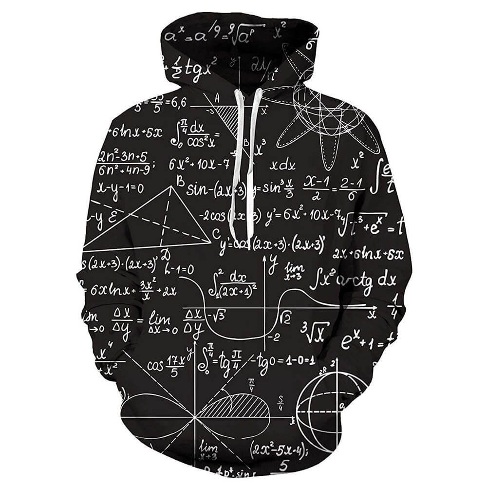 Black Math Awesome Design Unisex 3d Hoodie