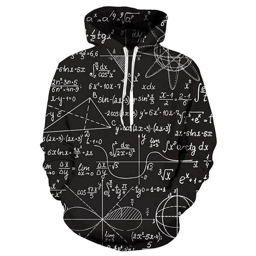 Black Math Awesome Design Unisex 3d Hoodie