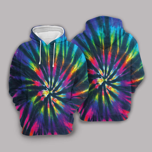 Colorful Neon Tie Dye Hippie Unisex 3d Hoodie