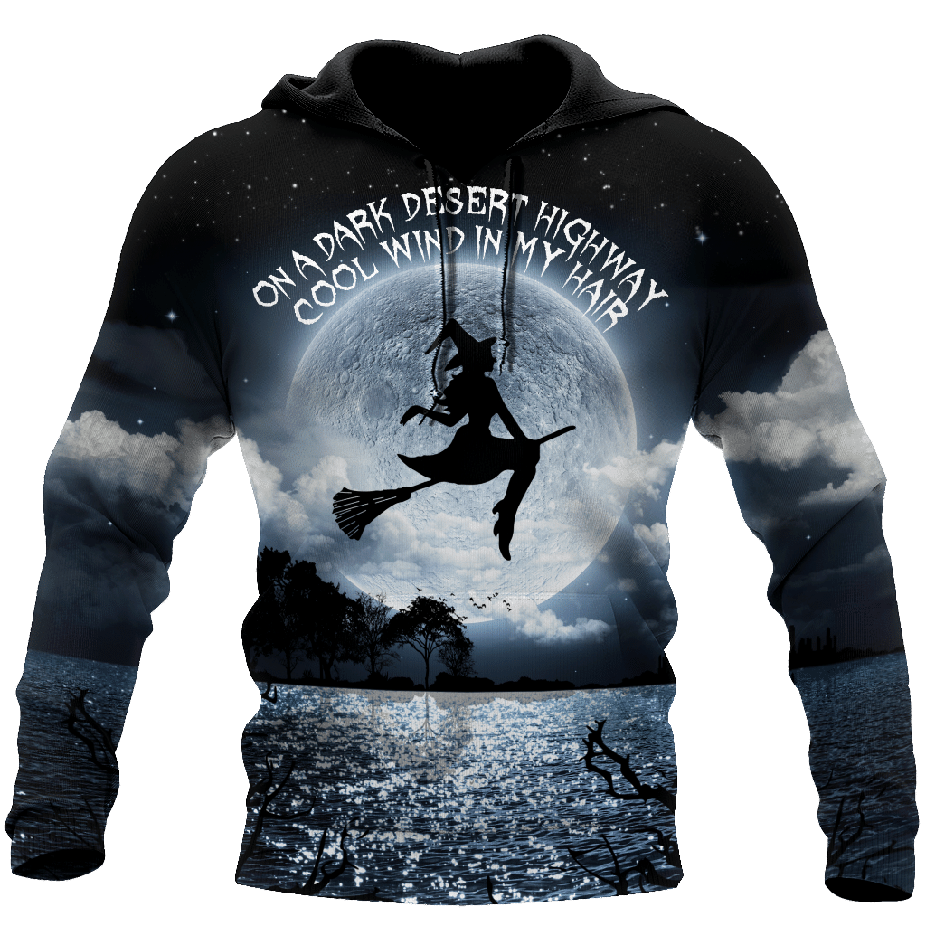 On A Dark Desert Highway Halloween Prints Unisex 3d Hoodie All Over Print