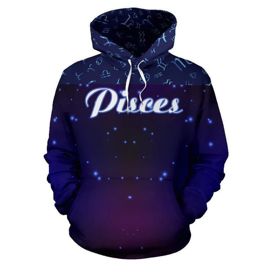Pisces Zodiac All Over Unisex 3d Hoodie