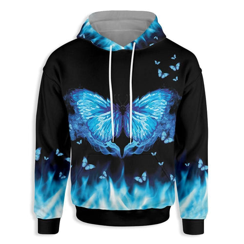 Morpho Butterfly Blue Flame Unisex 3d Hoodie