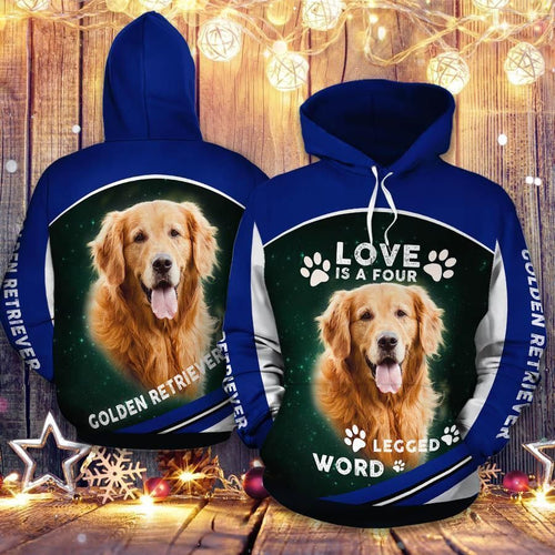 Golden Retriever Unisex 3d Hoodie