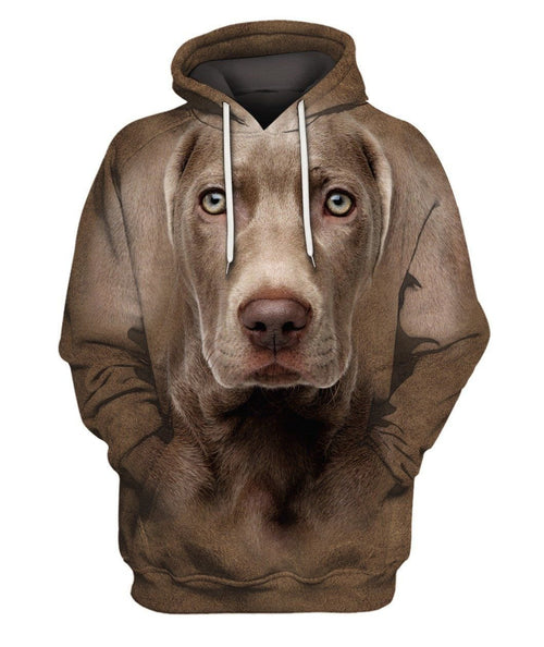 Weimaraner Face Hair Unisex 3d Hoodie