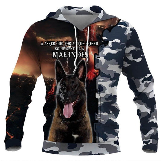 Belgian Malinois Camouflage Best Design Unisex 3d Hoodie