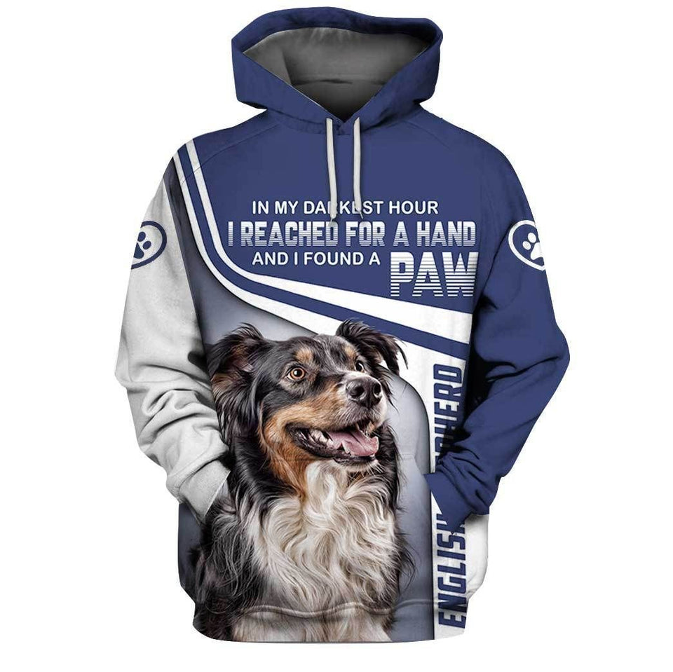 English Shepherd Unisex 3d Hoodie