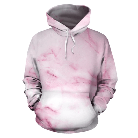 White Pink Marble Pullover Unisex 3d Hoodie