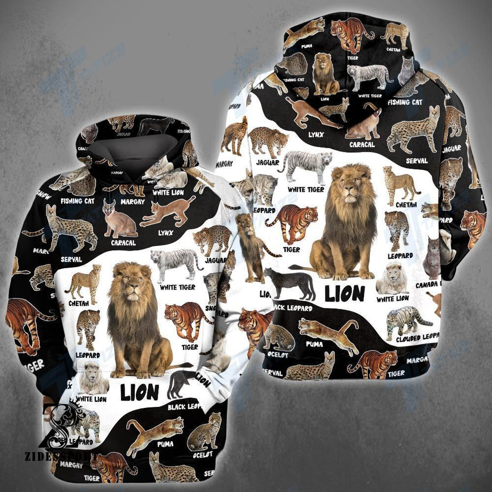 Collection Of Wildcat Breed Unisex 3d Hoodie