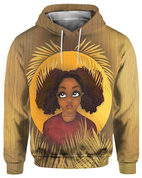 Black Cute Girl Unisex 3d Hoodie