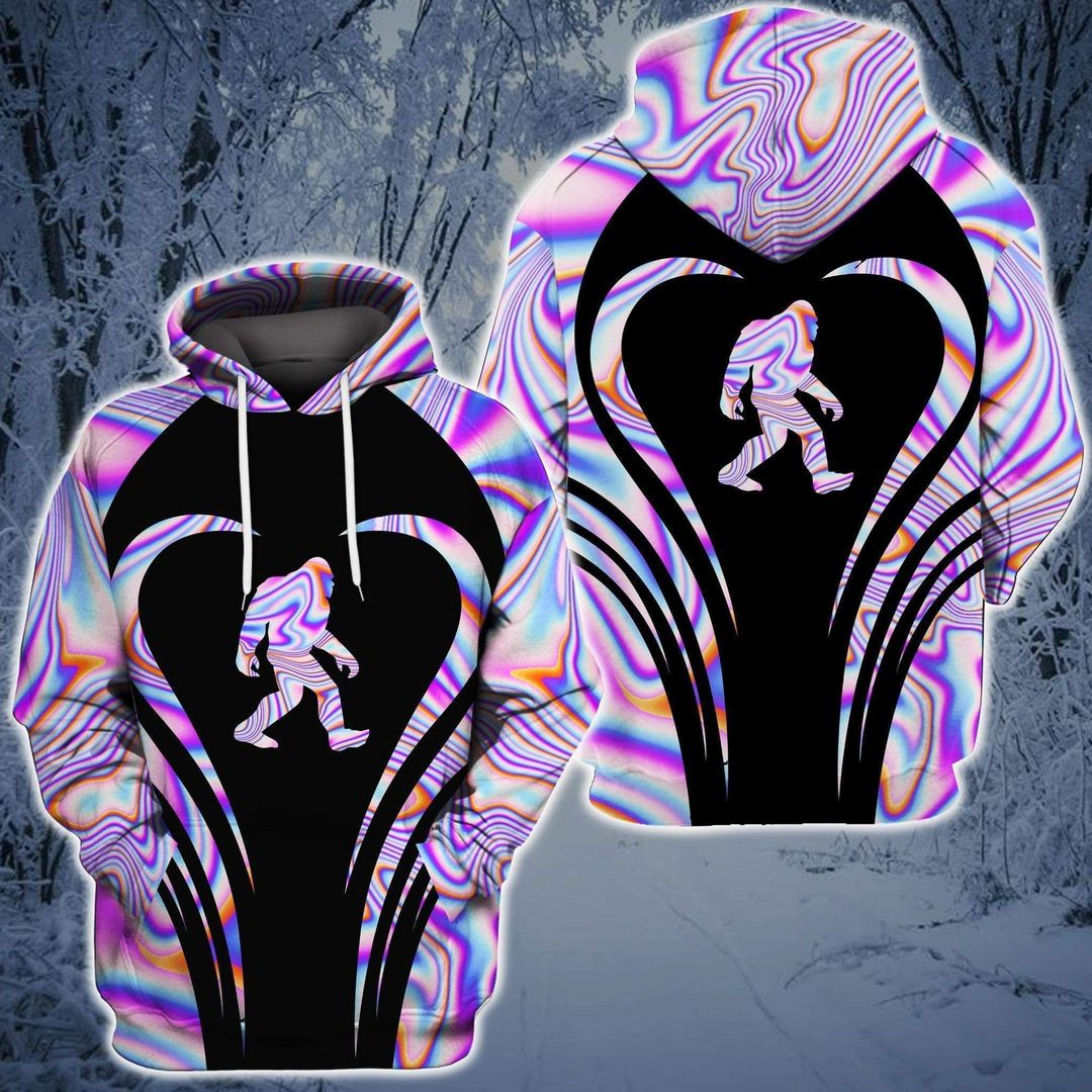 Bigfoot Holographic Unisex 3d Hoodie