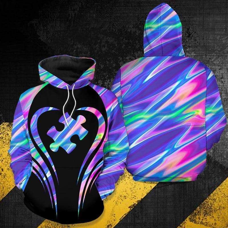Autism Awareness Holographic Unisex 3d Hoodie