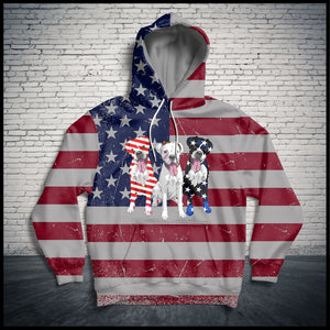 American Flag Patriotic Boxer Awesome Unisex 3d Hoodie