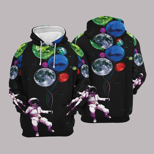 Balloon Planets Unisex 3d Hoodie