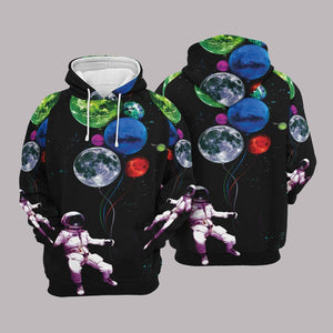 Balloon Planets Unisex 3d Hoodie