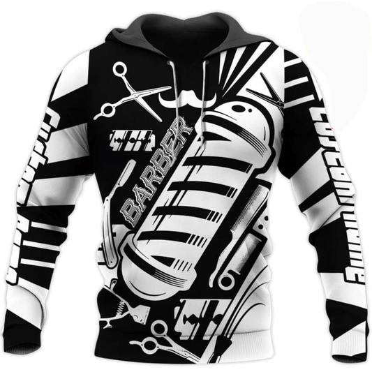 Barber Clothing Personalized Name Barber Unisex 3d Hoodie