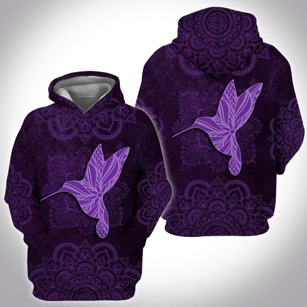 Animal Mandala Hummingbird Unisex 3d Hoodie