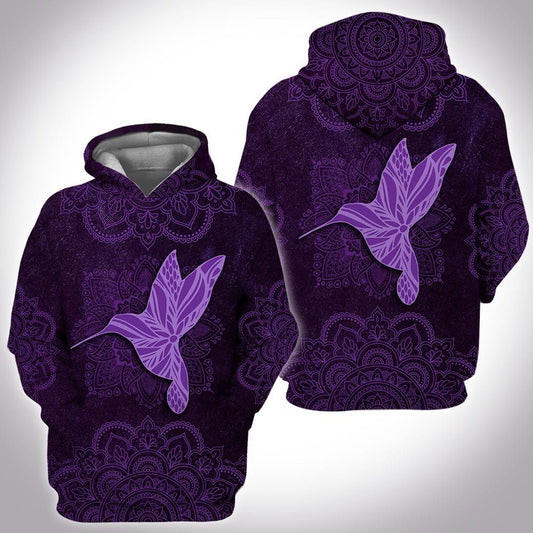 Animal Mandala Hummingbird Unisex 3d Hoodie
