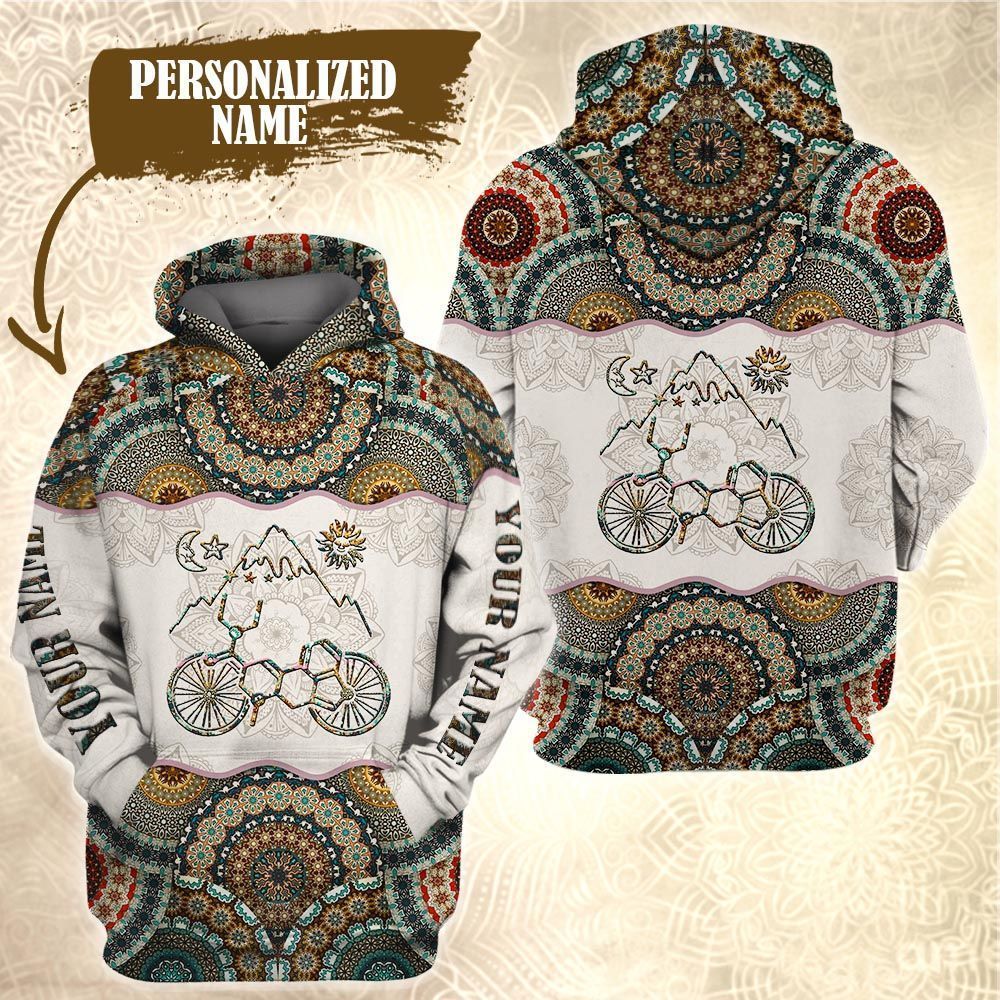 Lsd Cycling Mandala Custom Name Unisex 3d Hoodie