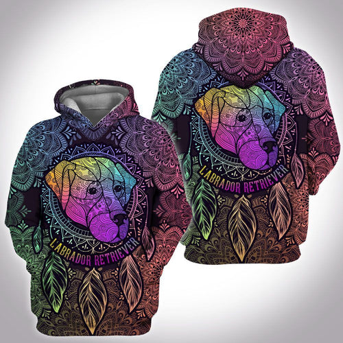 Labrador Retriever Mandala Dreamcatcher Unisex 3d Hoodie