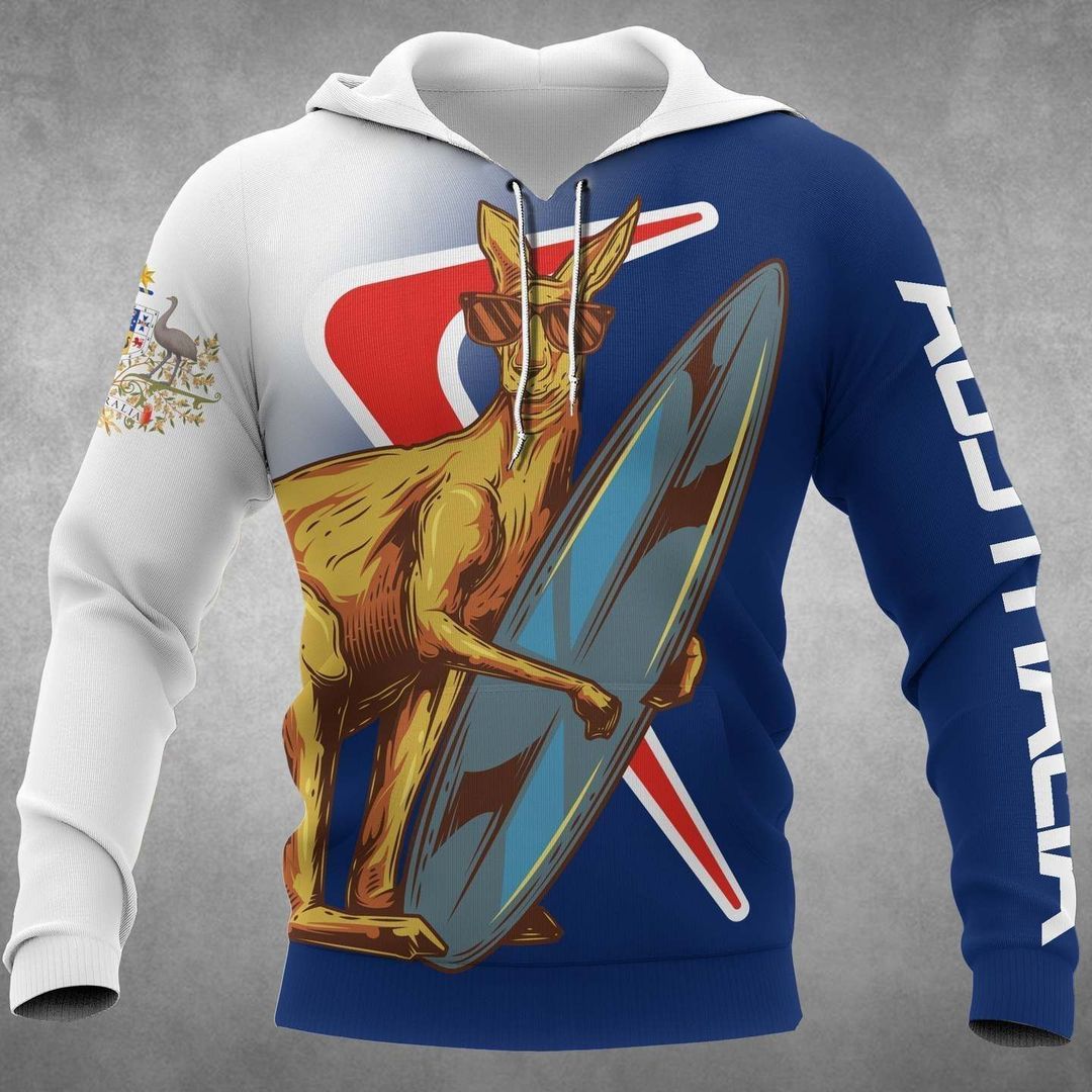 Kangaroo And Boomerang Of Australiasion Sport Unisex 3d Hoodie