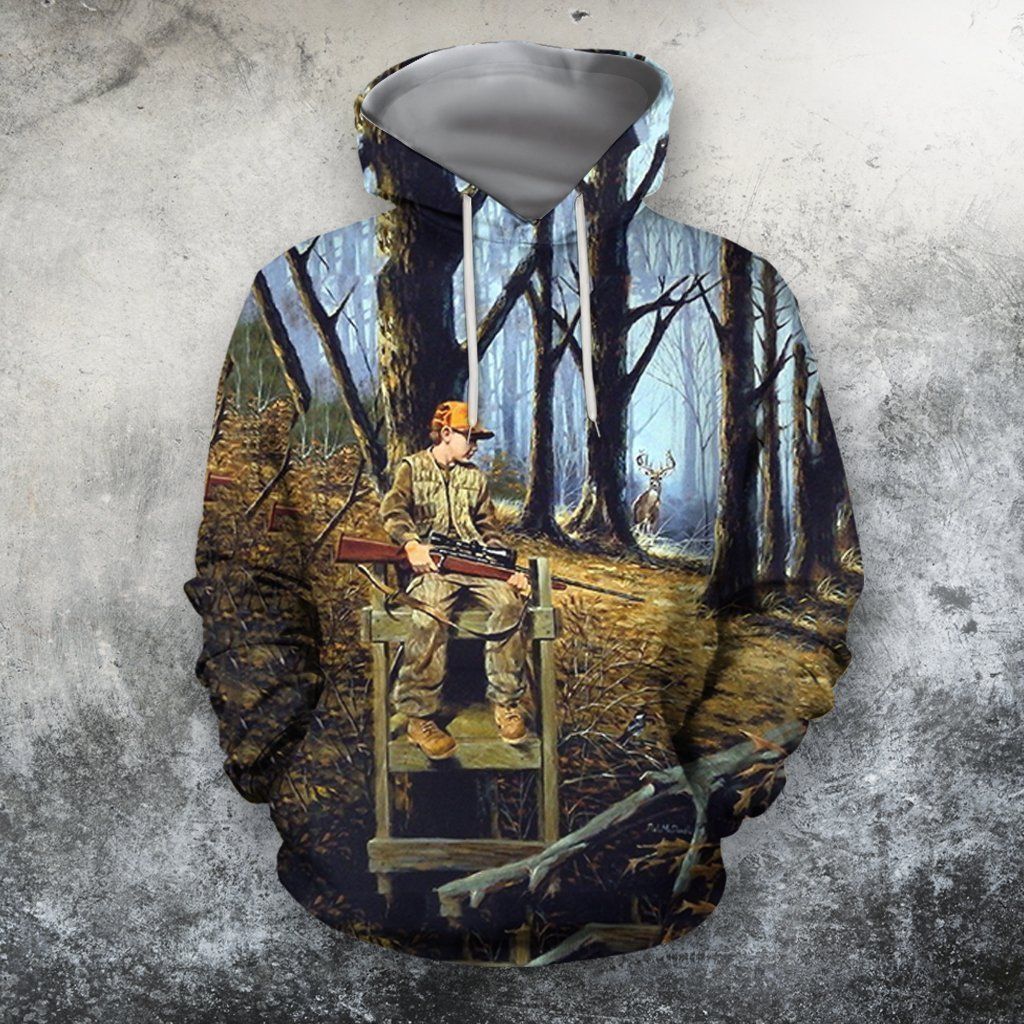 Hunting Deer Art Unisex 3d Hoodie