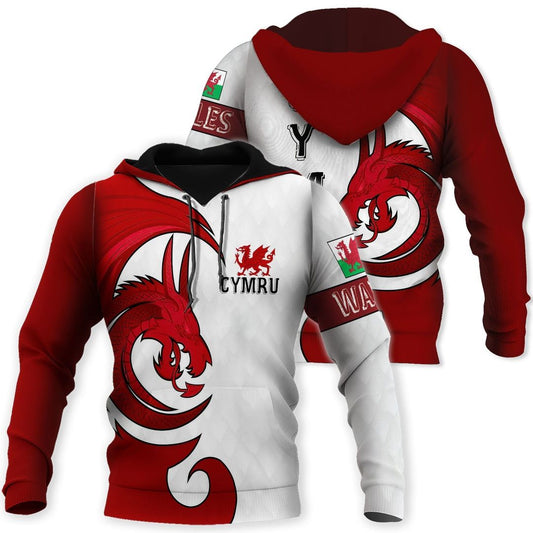Welsh Myth Red Dragon Printed Xl Unisex 3d Hoodie