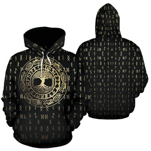 Viking Tree Golden Unisex 3d Hoodie