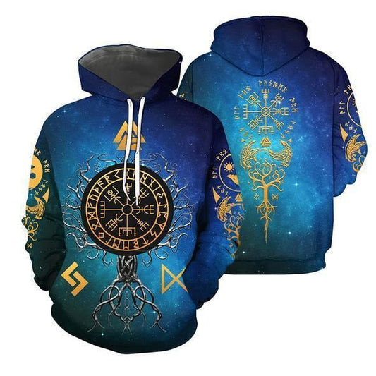 Viking Norse Tree Of Life Unisex 3d Hoodie