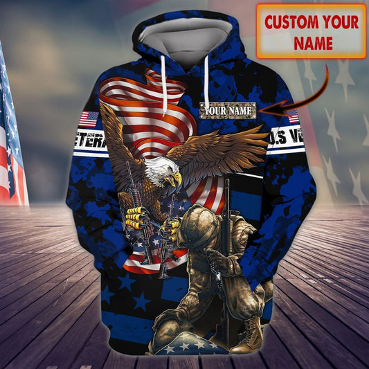 Veteran Personalized Name Unisex 3d Hoodie