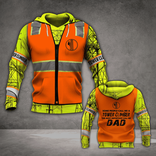 Tower Climber Apparel Tower Climber Dad Unisex 3d Hoodie