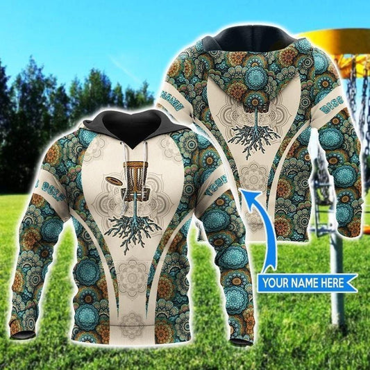 Disc Golf Mandala Personalized Custom Name Unisex 3d Hoodie