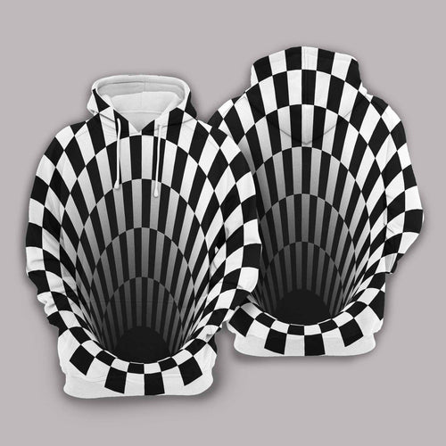 D Swirl Print Optical Unisex 3d Hoodie