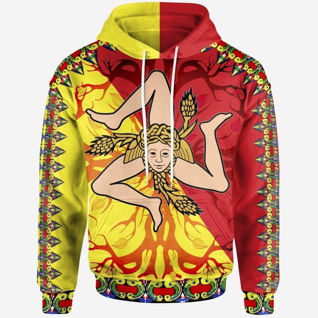 Sicilian Triskelion Unisex 3d Hoodie
