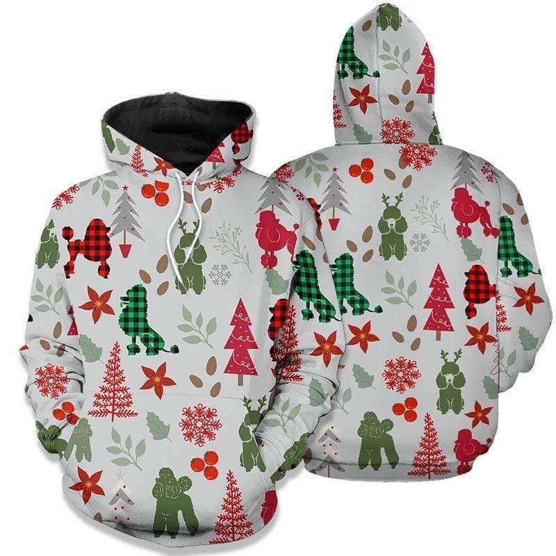 Poodle Dog Pet Christmas Design Unisex 3d Hoodie