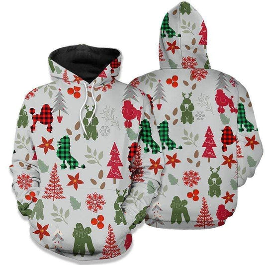 Poodle Dog Pet Christmas Design Unisex 3d Hoodie