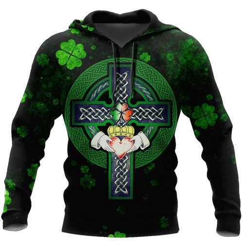 Irish St Patrick Day Irish Celtic Cross Unisex 3d Hoodie