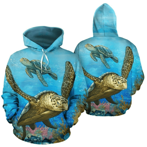 Honu Sea Turtle 3d Pullover Hoodie|Shirts For Men & Women|Adult|Long Sleeves