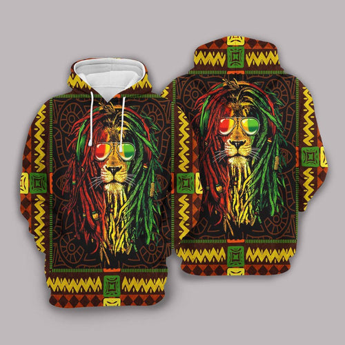Rasta Lion Pullover Unisex 3d Hoodie