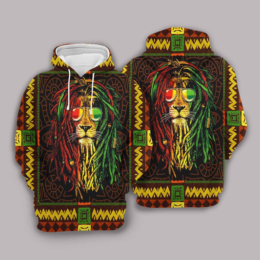 Rasta Lion Pullover Unisex 3d Hoodie