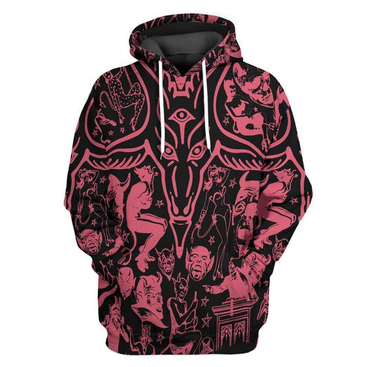 Red Baphomet Amazing Unisex 3d Hoodie